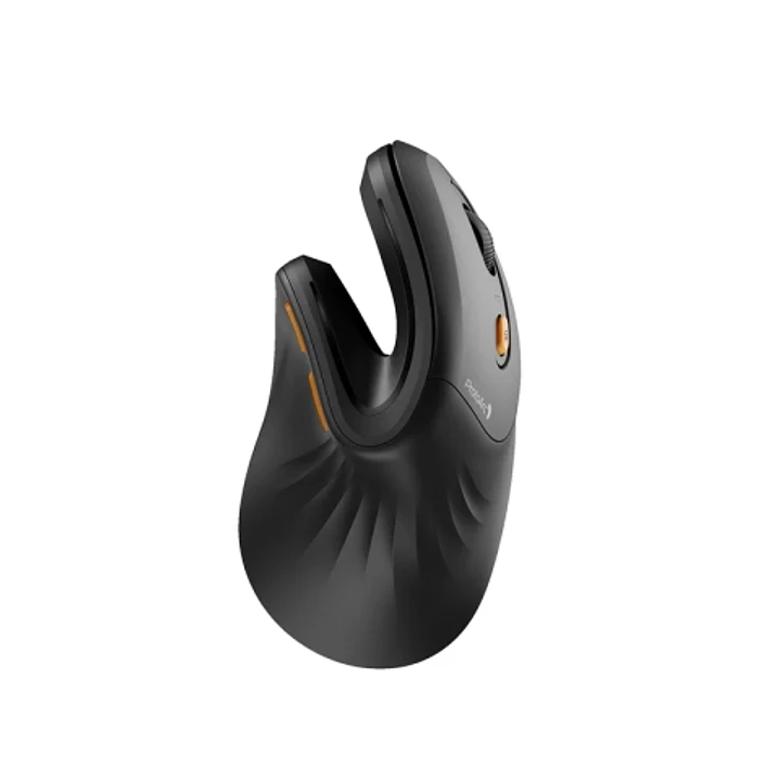 ProtoArc EM11 NL Raton Vertical Ergonomico Inalambrico - 2400 dpi -  Bluetooth + 2.4Ghz - Bateria Recargable - Multidispositivo - Color Negro y Naranj 1