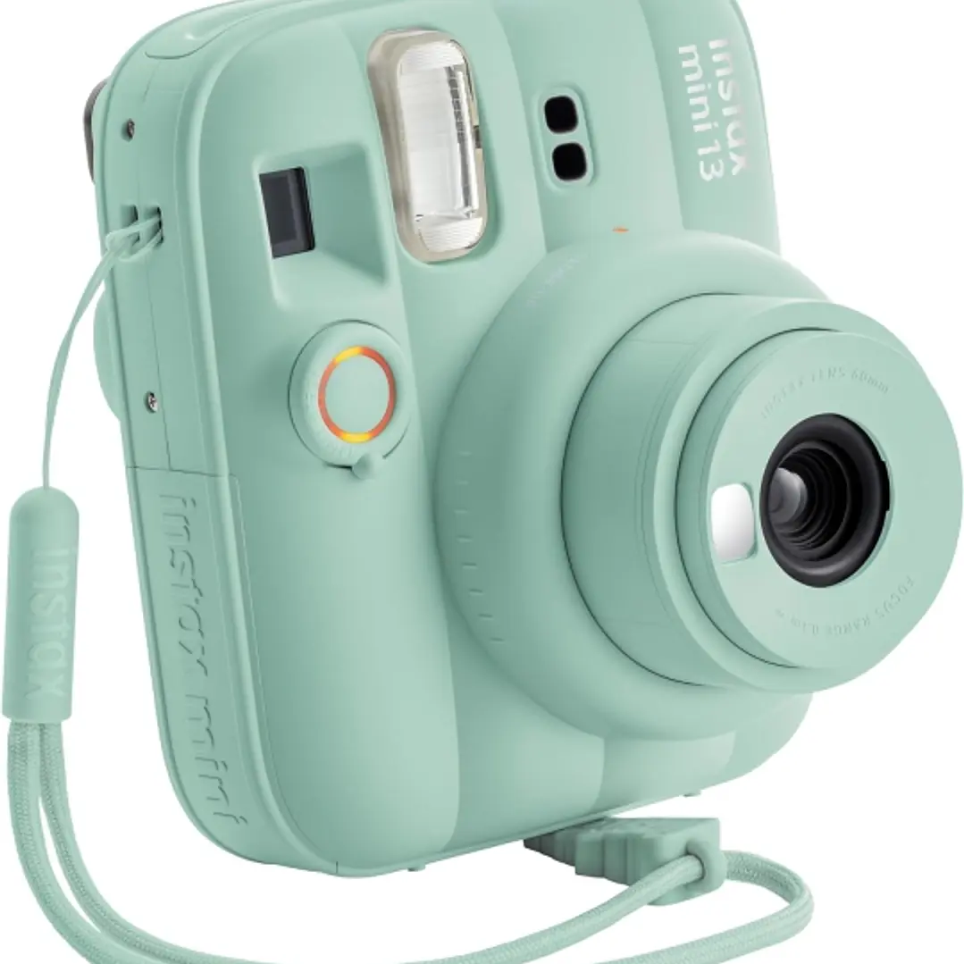 Fujifilm Instax Mini 13 Lagoon Green Camara Instantanea - Tamaño de Imagen 62x46mm - Flash Auto - Exposicion Automatica - Mini Espejo para Selfies - M 1