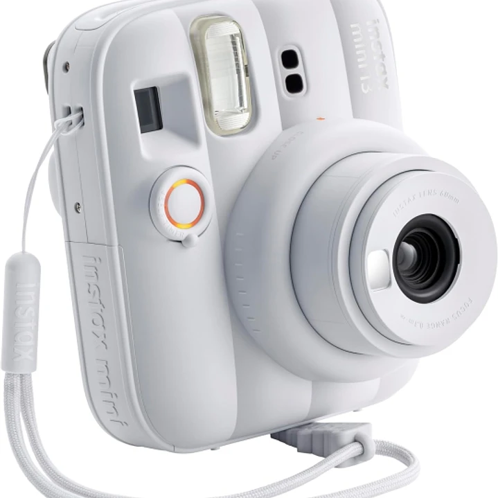 Fujifilm Instax Mini 13 Clay White Camara Instantanea - Tamaño de Imagen 62x46mm - Flash Auto - Exposicion Automatica - Mini Espejo para Selfies - Mod 1