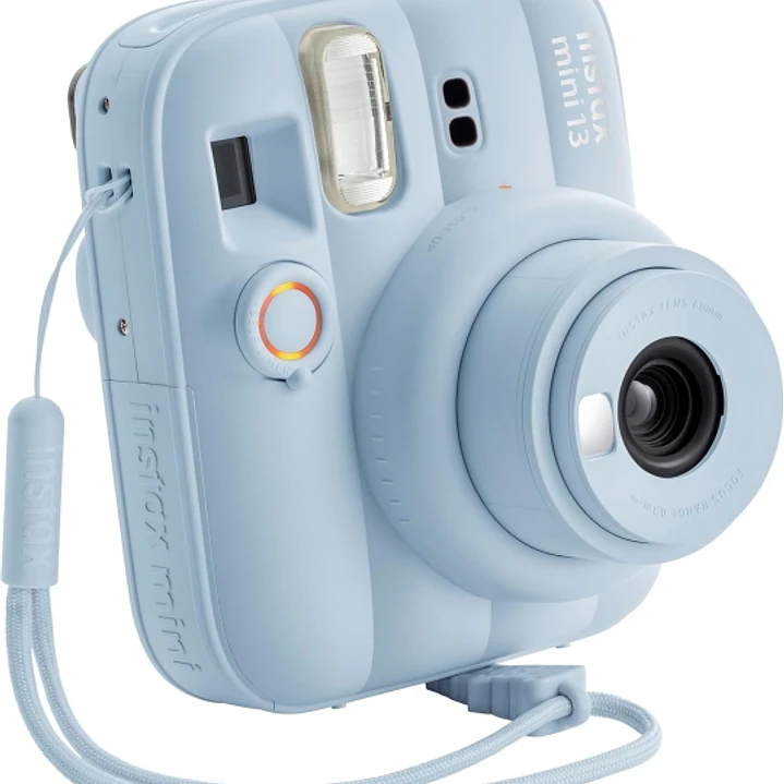Fujifilm Instax Mini 13 Frost Blue Camara Instantanea - Tamaño de Imagen 62x46mm - Flash Auto - Exposicion Automatica - Mini Espejo para Selfies - Mod 1