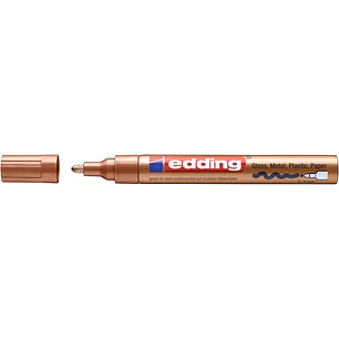 Edding 750 Rotulador Permanente - Punta Redonda - Trazo entre 2 y 4 mm. - Tinta Opaca - Secado Rapido - Color Cobre