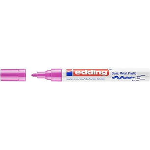 Edding 750 Rotulador Permanente - Punta Redonda - Trazo entre 2 y 4 mm. - Tinta Opaca - Secado Rapido - Color Rosa