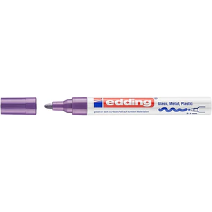 Edding 750 Rotulador Permanente - Punta Redonda - Trazo entre 2 y 4 mm. - Tinta Opaca - Secado Rapido - Color Violeta
