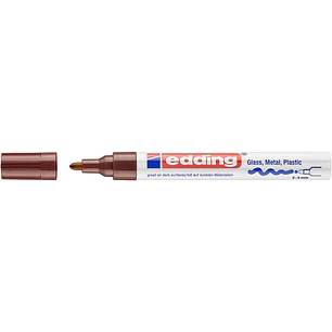 Edding 750 Rotulador Permanente - Punta Redonda - Trazo entre 2 y 4 mm. - Tinta Opaca - Secado Rapido - Color Marron