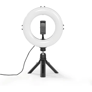 Hama SpotLight Smart 80 II Aro de Luz LED para Smartphones - Diametro 21cm - Temperatura de Color Ajustable