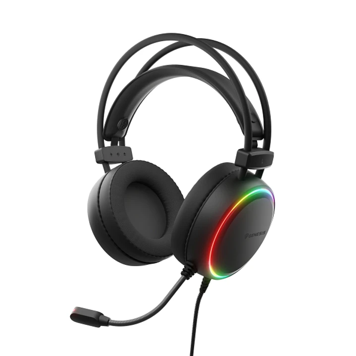 Genesis Neon 613 G2 Auricular Gaming - Altavoz 50mm -  Microfono de Condensador - RGB - Jack 3.5 - Color Negro 1