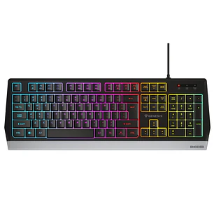 Genesis Rhod 300 Teclado Gaming Membrana - RGB - Anti-ghosting - Teclas Multimedia - Disposicion Portuguesa - Color Negro