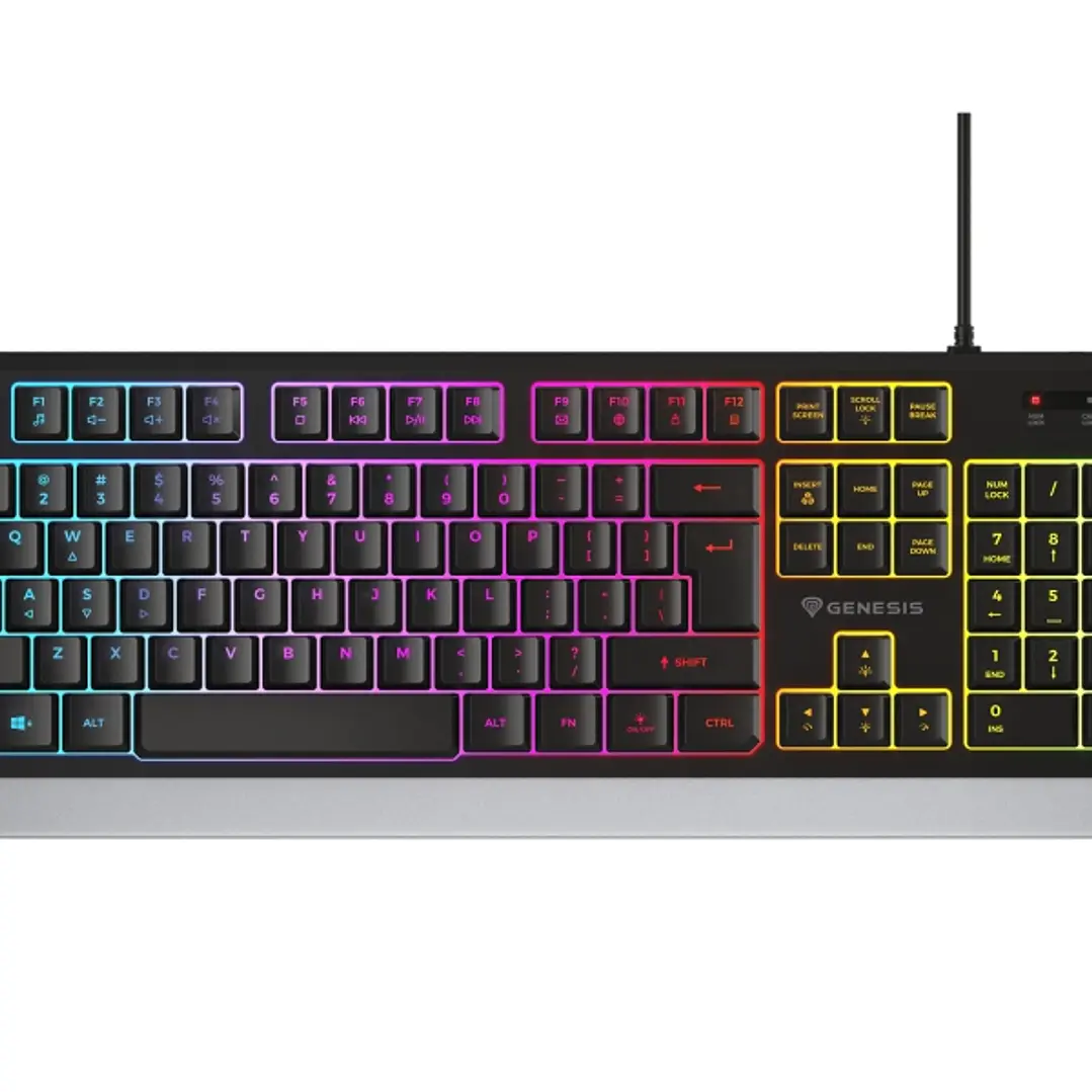 Genesis Rhod 300 Teclado Gaming Membrana - RGB - Anti-ghosting - Teclas Multimedia - Disposicion Portuguesa - Color Negro 1