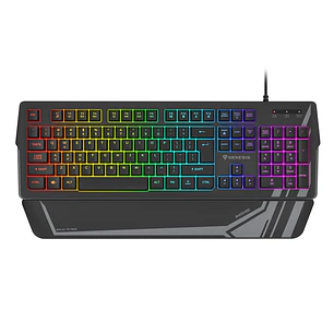 Genesis Rhod 350 Teclado Gaming Membrana - RGB - Anti-ghosting  - Disposicion Española - Color Negro