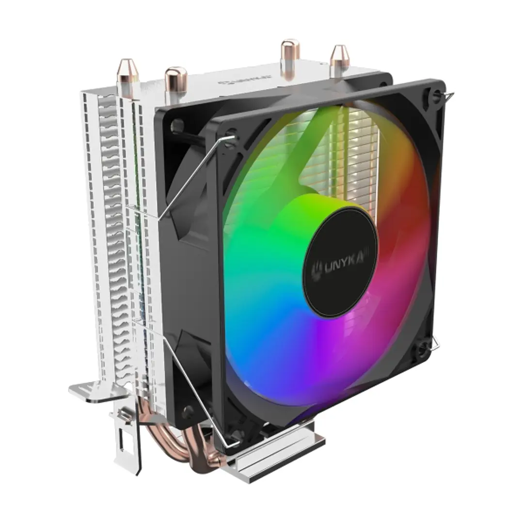 Unykach Unycool H21 ARGB Disipador CPU - Multisocket Universal - Ventilador 90mm - Iluminacion ARGB - Color Negro 1