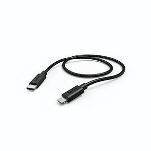 Hama Cable USB-C a Lightning - Longitud 0.75m - Velocidad hasta 480Mbps - Blindado - Color Negro