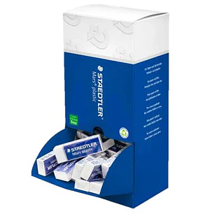 Staedtler Mars Plastic Goma de Borrar - Plastico - Alta Precision - Color Blanco