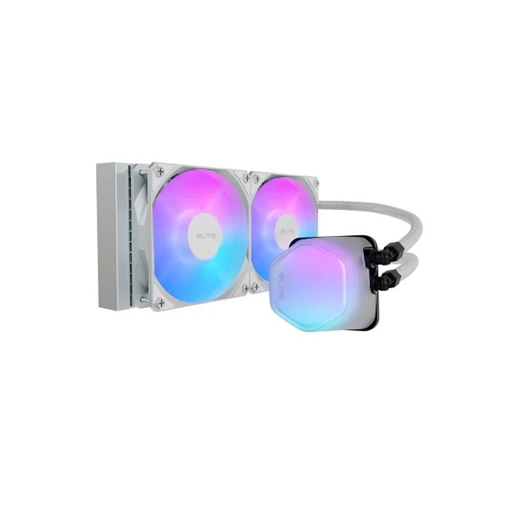 Cooler Master EliteLiquid 240 ARGB Kit de Refrigeracion Liquida - Ventiladores Preinstalados - Color Blanco 1