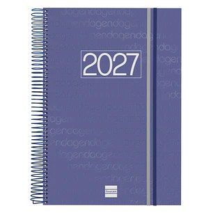 Finocam Espiral Basics Year Agenda - Anual 2027 - 1 Dia por Pagina - Formato E40 - 210x297mm - Espiral - Tapa de Polipropileno - Esquinas Microperfora