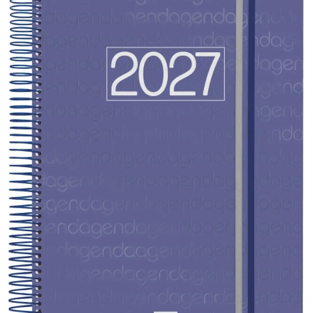 Finocam Espiral Basics Year Agenda - Anual 2027 - 1 Dia por Pagina - Formato E40 - 210x297mm - Espiral - Tapa de Polipropileno - Esquinas Microperfora 1
