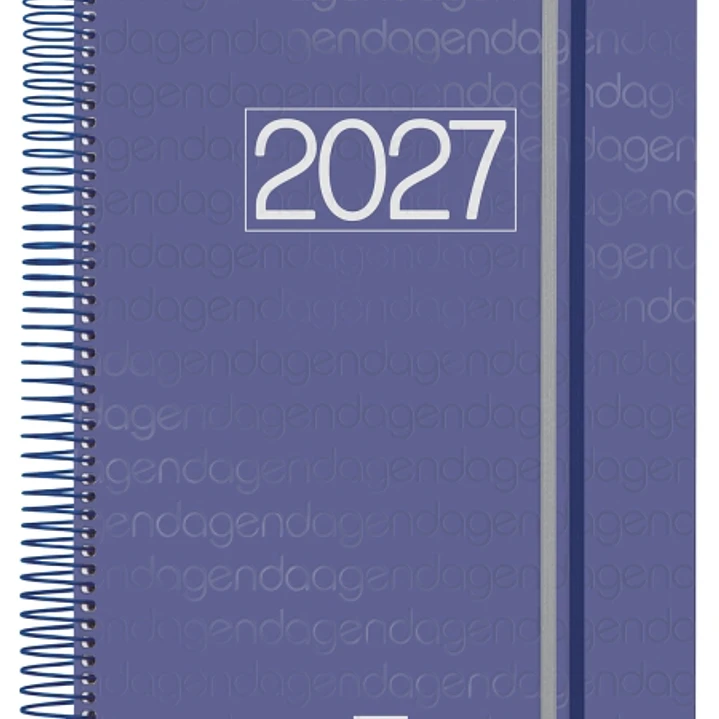 Finocam Espiral Basics Year Agenda - Anual 2027 - 1 Dia por Pagina - Formato E40 - 210x297mm - Espiral - Tapa de Polipropileno - Esquinas Microperfora 1