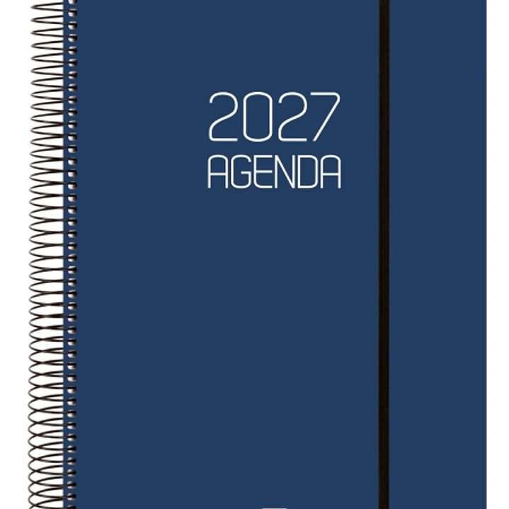 Finocam Espiral Basics Opaque Agenda - Anual 2027 - 1 Dia por Pagina - Formato E40 - 210x297mm - Espiral - Tapa de Polipropileno - Esquinas Microperfo 1