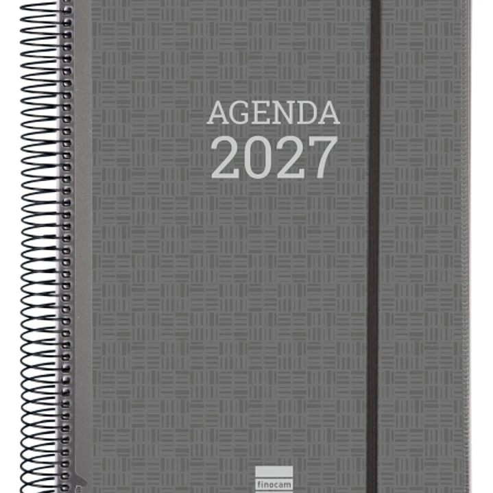 Finocam Espiral Basics Personalizable Agenda - Anual 2027 - 1 Dia por Pagina - Formato E40 - 210x297mm - Espiral - Tapa de Polipropileno - Esquinas Mi 1