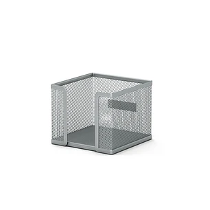 ErichKrause Compass Portanotas de Sobremesa - Malla de Metal - 99x99x80mm - Color Plata