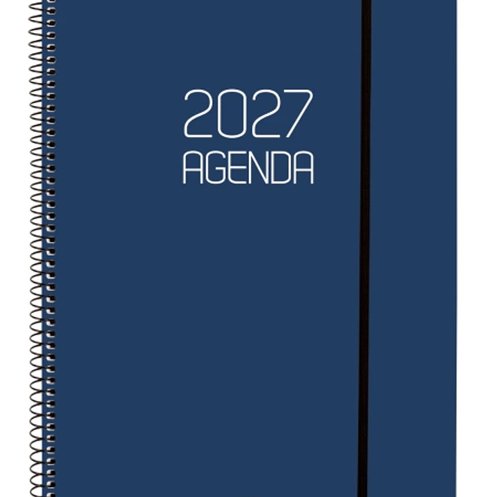 Finocam Espiral Basics Opaque Agenda - Anual 2027 - Semana Vista Horizontal - Formato E40 - 210x297mm - Espiral - Tapa de Polipropileno - Esquinas Mic 1