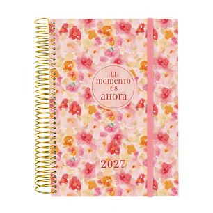 Finocam Trendy Design Collection Ahora Agenda - Anual 2027 - 1 Dia por Pagina - Formato E10 - 155x212mm - Espiral - Tapa de Polipropileno - Esquinas M