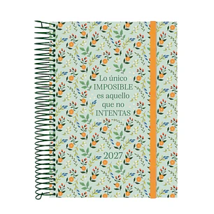 Finocam Trendy Design Collection Imposible Agenda - Anual 2027 - 1 Dia por Pagina - Formato E10 - 155x212mm - Espiral - Tapa de Polipropileno - Esquin