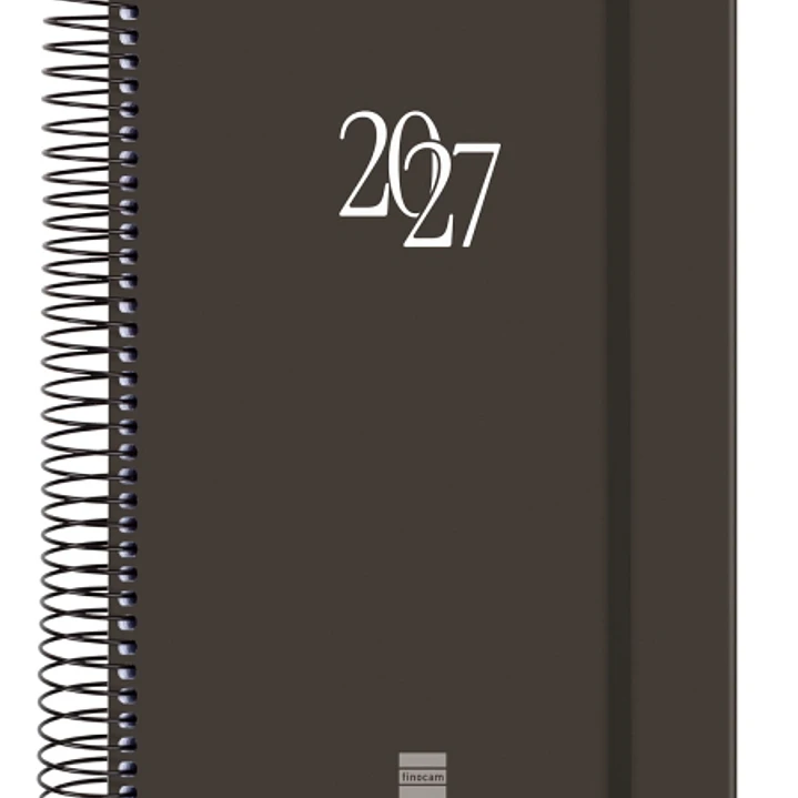 Finocam Espiral Basics My Agenda - Anual 2027 - 1 Dia por Pagina - Formato E10 - 155x212mm - Espiral - Tapa Dura de Carton Forrado - Esquinas Microper 1