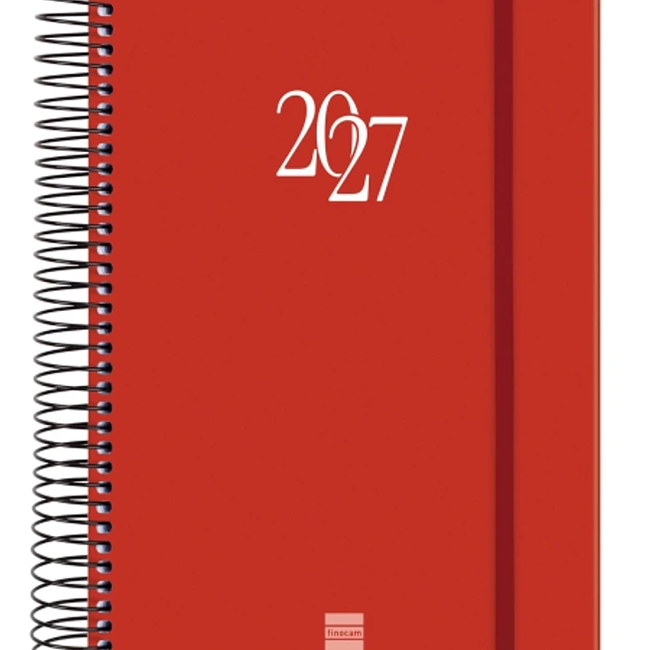 Finocam Espiral Basics My Agenda - Anual 2027 - 1 Dia por Pagina - Formato E10 - 155x212mm - Espiral - Tapa Dura de Carton Forrado - Esquinas Microper 1