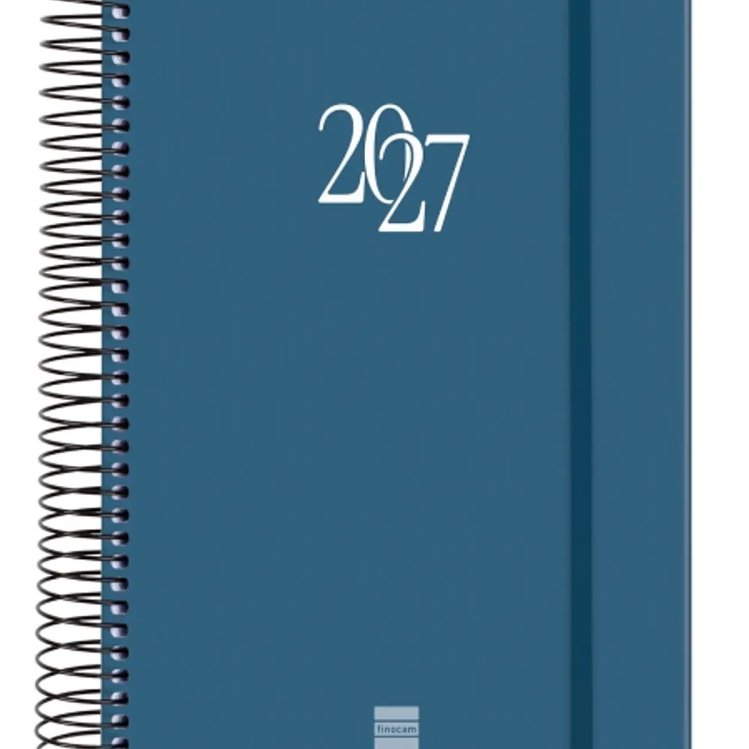Finocam Espiral Basics My Agenda - Anual 2027 - 1 Dia por Pagina - Formato E10 - 155x212mm - Espiral - Tapa Dura de Carton Forrado - Esquinas Microper 1