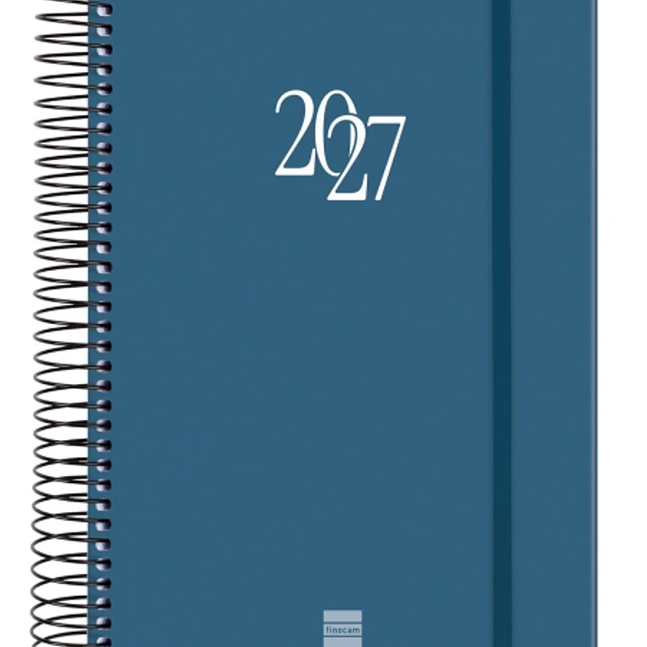 Finocam Espiral Basics My Agenda - Anual 2027 - 1 Dia por Pagina - Formato E10 - 155x212mm - Espiral - Tapa Dura de Carton Forrado - Esquinas Microper 1