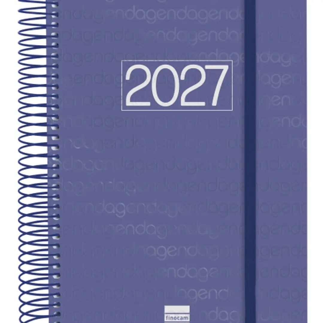 Finocam Espiral Basics Year Agenda - Anual 2027 - 1 Dia por Pagina - Formato E10 - 155x212mm - Espiral - Tapa de Polipropileno - Esquinas Microperfora 1