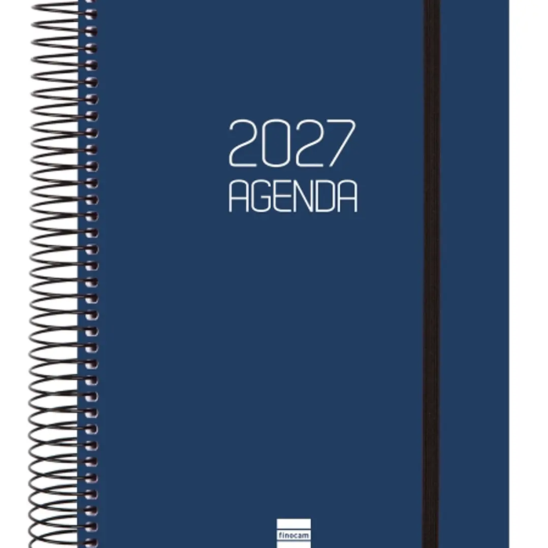 Finocam Espiral Basics Opaque Agenda - Anual 2027 - 1 Dia por Pagina - Formato E10 - 155x212mm - Espiral - Tapa de Polipropileno - Esquinas Microperfo 1