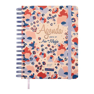 Finocam Talkual Magia Agenda - Anual 2027 - Semana Vista Horizontal - 155x217mm - Espiral Doble - Tapa Dura - Goma Elastica - Papel de 90g/m2 - Cinta 