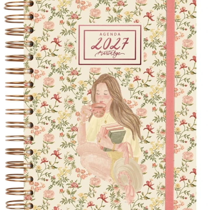 Finocam Martabge Agenda - Anual 2027 - 1 Dia por Pagina - Formato E10 - 155x212mm - Espiral Doble - Tapa Dura de Carton Forrado - Esquinas Microperfor 1