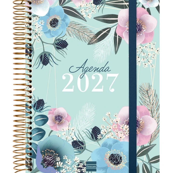 Finocam Cloe Agenda - Anual 2027 - 1 Dia por Pagina - Formato E10 - 155x212mm - Espiral - Tapa Dura de Carton Forrado - Esquinas Microperforadas - Pap 1