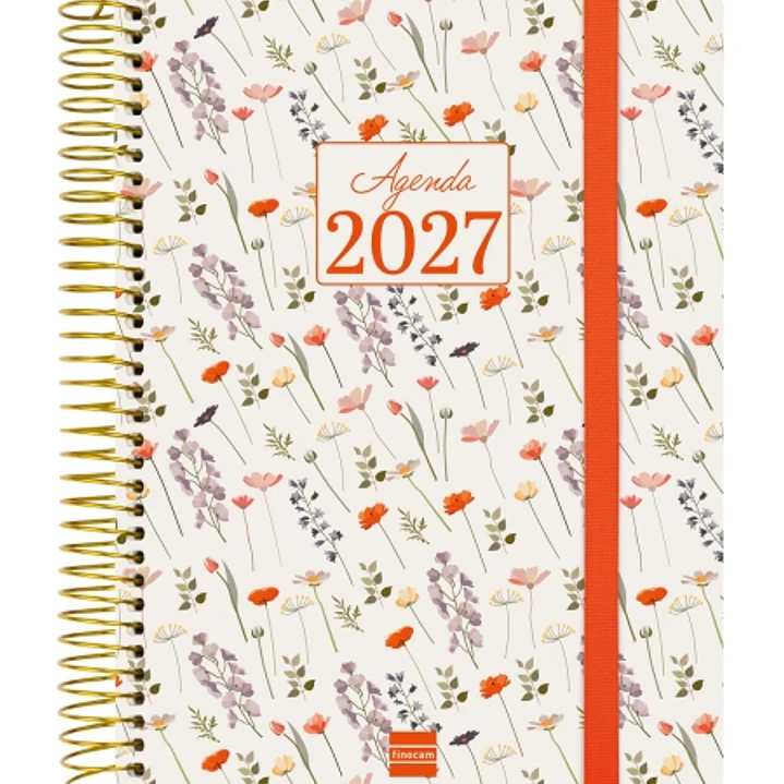 Finocam Cloe Agenda - Anual 2027 - 1 Dia por Pagina - Formato E10 - 155x212mm - Espiral - Tapa Dura de Carton Forrado - Esquinas Microperforadas - Pap 1
