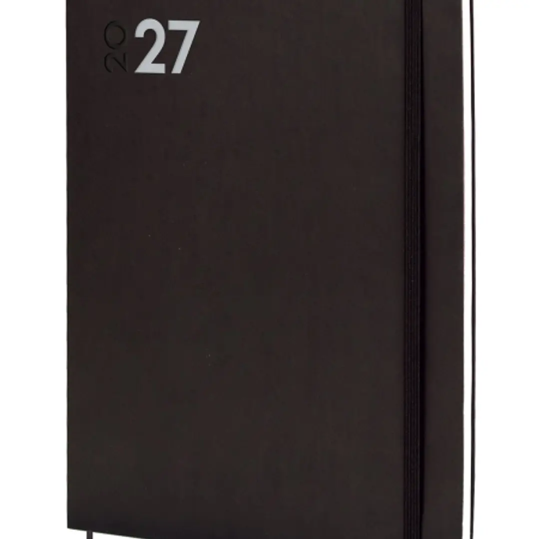 Finocam Dynamic Mara Agenda Profesional - Anual 2027 - Semana Vista Vertical - Formato Y12 - 210x270mm - Goma Elastica - Tapa Blanda de PU - Esquinas  1