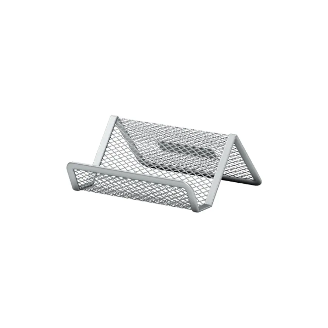 ErichKrause Compass Classic Tarjetero de Sobremesa - Acero Inoxidable - 98x72x45 - Color Plata 1