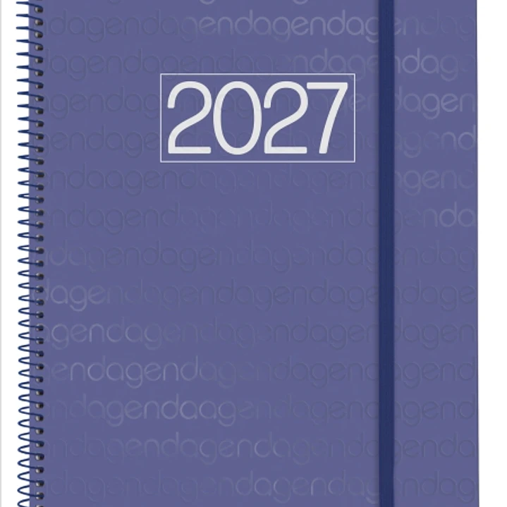 Finocam Espiral Basics Year Agenda - Anual 2027 - Semana Vista Horizontal - Formato E40 - 210x297mm - Espiral - Tapa de Polipropileno - Esquinas Micro 1