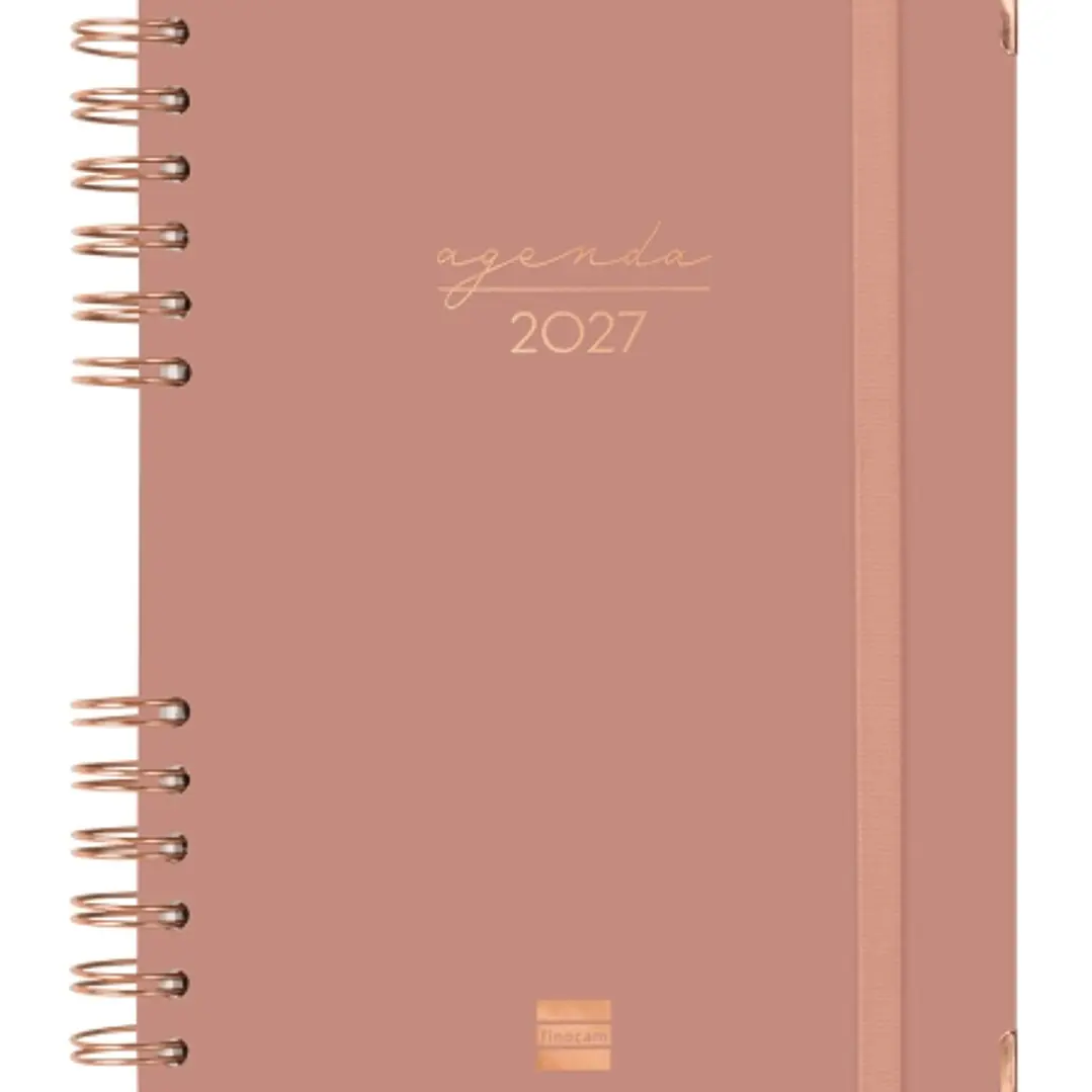 Finocam Espiral Trendy Alma Agenda - Anual 2027 - 1 Dia por Pagina - Formato E10 - 155x212mm - Espiral - Tapa Dura de Carton Forrado - Esquinas Microp 1