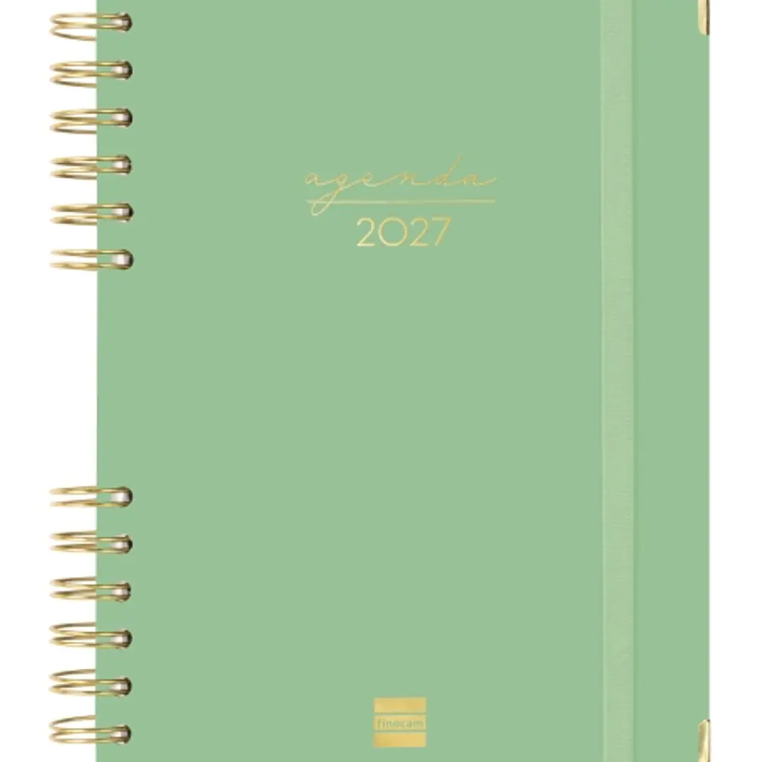 Finocam Espiral Trendy Alma Agenda - Anual 2027 - 1 Dia por Pagina - Formato E10 - 155x212mm - Espiral - Tapa Dura de Carton Forrado - Esquinas Microp 1