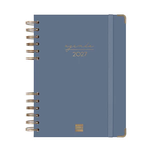 Finocam Espiral Trendy Alma Agenda - Anual 2027 - 1 Dia por Pagina - Formato E10 - 155x212mm - Espiral - Tapa Dura de Carton Forrado - Esquinas Microp