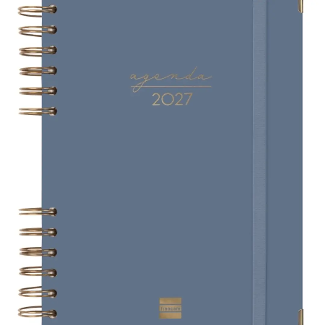 Finocam Espiral Trendy Alma Agenda - Anual 2027 - 1 Dia por Pagina - Formato E10 - 155x212mm - Espiral - Tapa Dura de Carton Forrado - Esquinas Microp 1