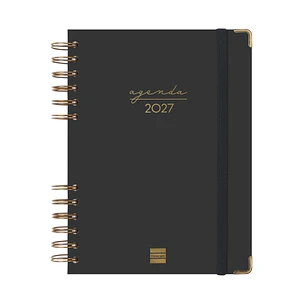 Finocam Espiral Trendy Alma Agenda - Anual 2027 - 1 Dia por Pagina - Formato E10 - 155x212mm - Espiral - Tapa Dura de Carton Forrado - Esquinas Microp