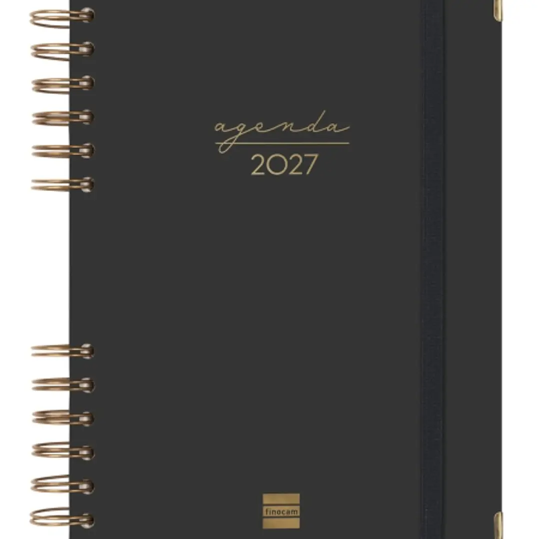 Finocam Espiral Trendy Alma Agenda - Anual 2027 - 1 Dia por Pagina - Formato E10 - 155x212mm - Espiral - Tapa Dura de Carton Forrado - Esquinas Microp 1