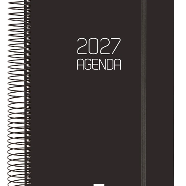 Finocam Espiral Basics Opaque Agenda - Anual 2027 - 1 Dia por Pagina - Formato E11 - 165x242mm - Espiral - Tapa de Polipropileno - Esquinas Microperfo 1