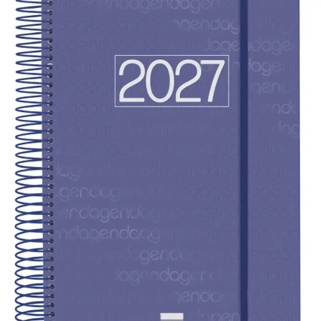 Finocam Espiral Basics Year Agenda - Anual 2027 - 1 Dia por Pagina - Formato E11 - 165x242mm - Espiral - Tapa de Polipropileno - Esquinas Microperfora 1