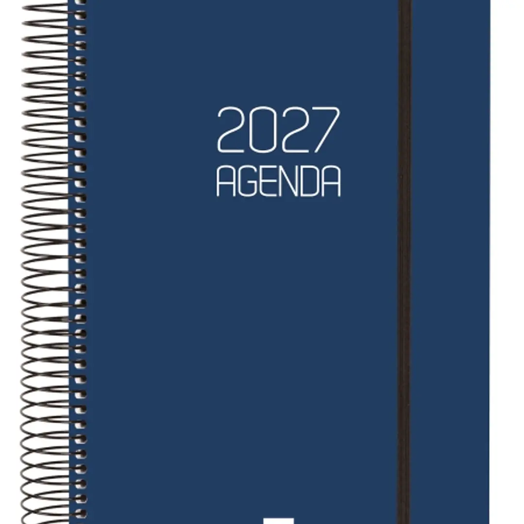 Finocam Espiral Basics Opaque Agenda - Anual 2027 - 1 Dia por Pagina - Formato E11 - 165x242mm - Espiral - Tapa de Polipropileno - Esquinas Microperfo 1