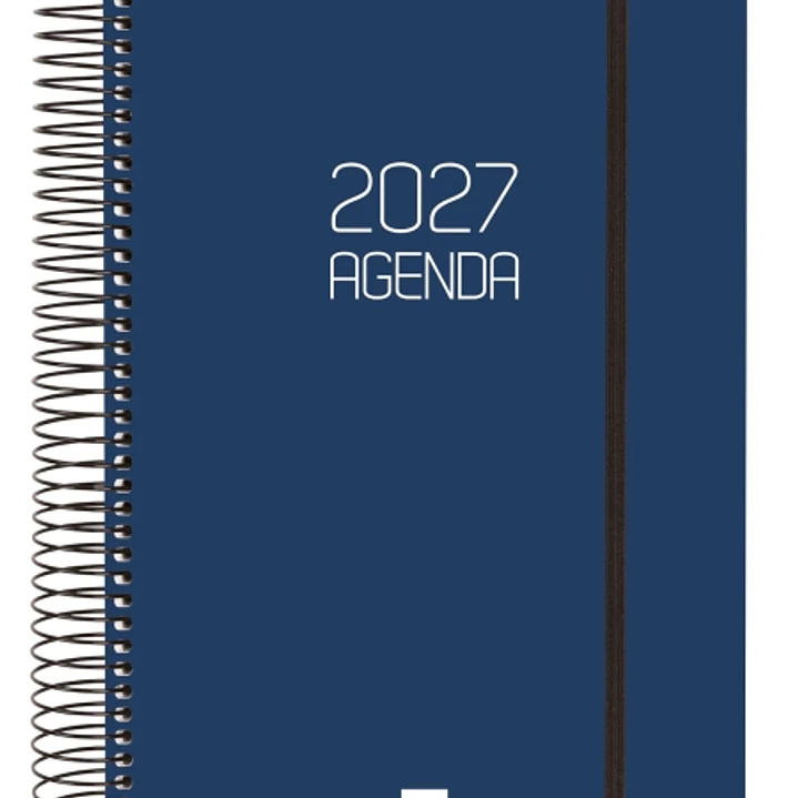 Finocam Espiral Basics Opaque Agenda - Anual 2027 - 1 Dia por Pagina - Formato E11 - 165x242mm - Espiral - Tapa de Polipropileno - Esquinas Microperfo 1