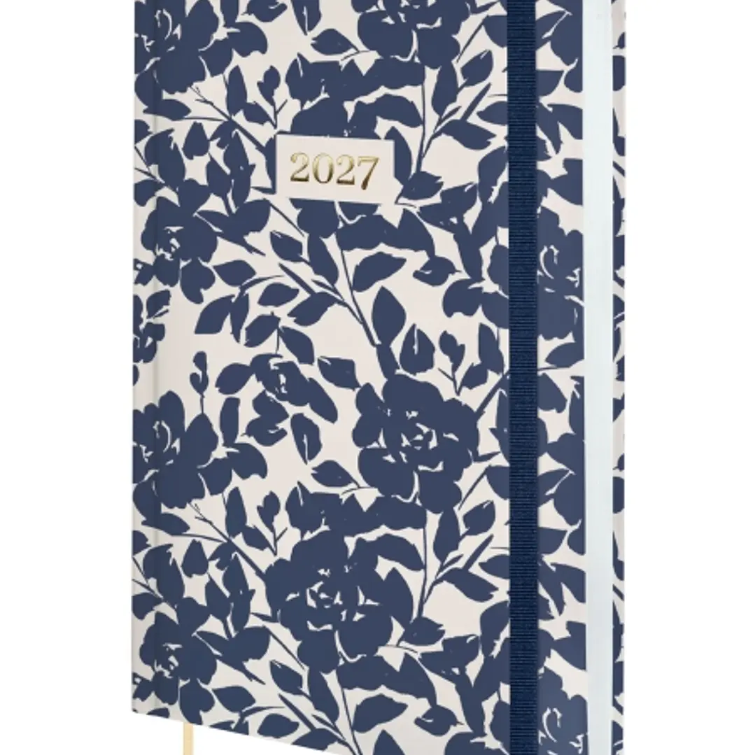 Finocam Dynamic Berlin Cotton Agenda Profesional - Anual 2027 - 1 Dia por Pagina - Formato Y10 - 140x204mm - Goma Elastica - Tapa Dura Acolchada - Esq 1